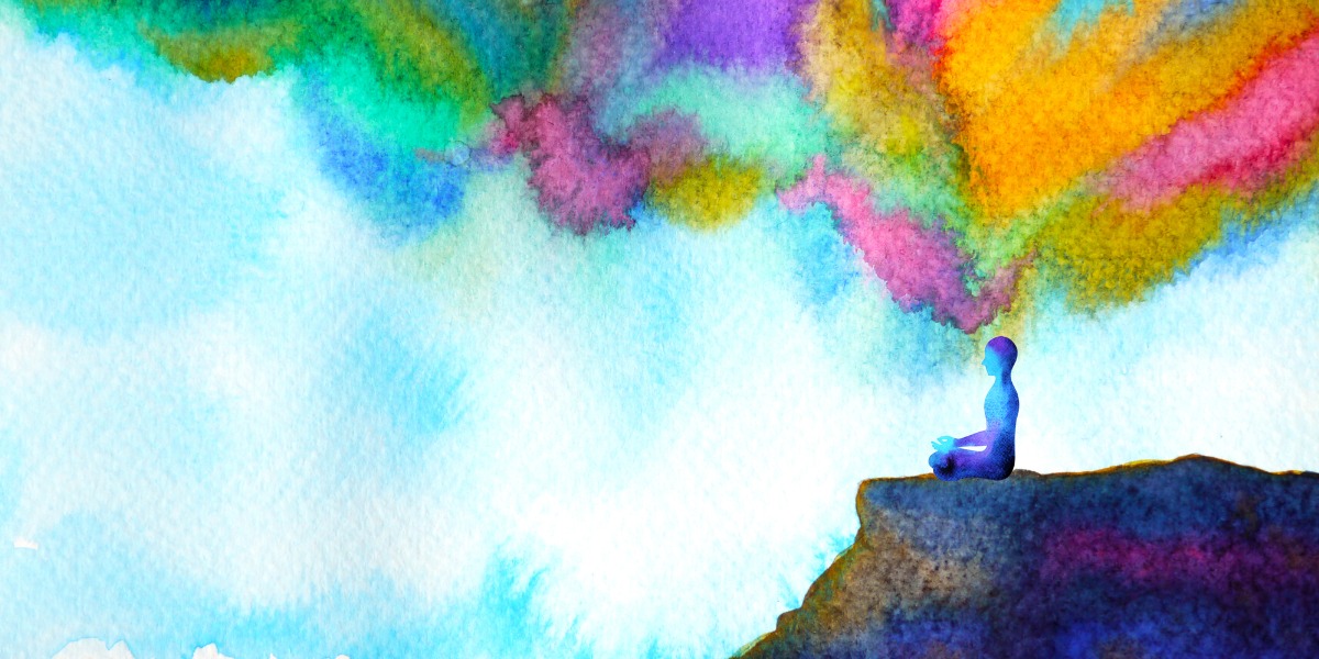 abstract image of person practicing mindfulness