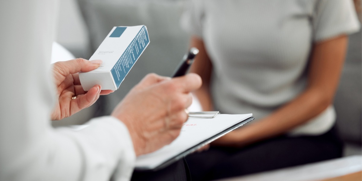 doctor prescribing medication for PTSD