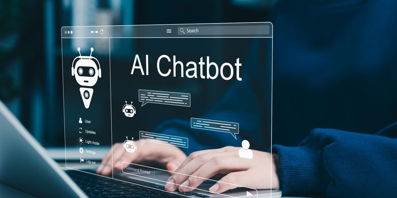 ai chatbot being typed into on a laptop